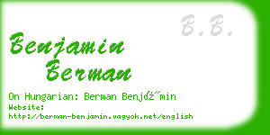 benjamin berman business card